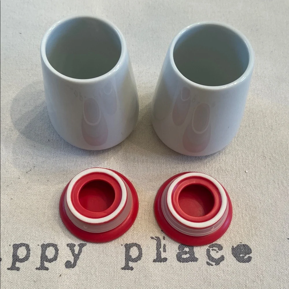 Pier 1 Red and White Kitchen Shakers